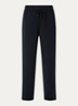 High waist straight fit joggingbroek met logo en steekzakken - Zwart