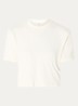 Studio cropped T-shirt met logo - Gebroken wit