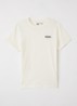 T-shirt met logoborduring - Gebroken wit