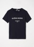 T-shirt met logoprint - Donkerblauw