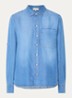 Bodi blouse met borstzak - Blauw