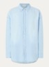 Dado blouse in linnenblend - Lichtblauw