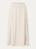 Laila midi A-lijn rok met elastische band - Beige
