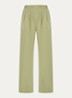 Stella high waist straight fit pantalon met opgestikte zakken - Olijfgroen