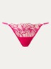 Amarosa tanga van mesh met borduring - Fuchsia