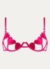 Gia beugel bh met details van satijn - Fuchsia