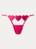 Gia string met satijn - Fuchsia