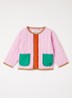 Gewatteerd jack met quilt patroon - Roze