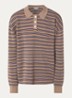 Adanne polo met streepprint - Beige