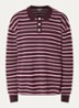 Adanne polo met streepprint - Aubergine