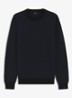 Aspoki fijngebreide pullover met gemêleerd dessin - Zwart