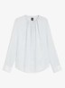 Banorah blouse in zijdeblend - Open Blue-462 / Blauw