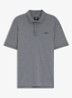 Regular fit polo met logo - Middengrijs