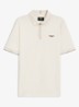 Regular fit polo met logo - Gebroken wit