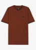 T-shirt met gestreept detail - Bruin