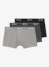 Boxershorts met logoband in 3-pack - Donkergrijs