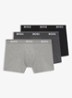 Boxershorts met logoband in 3-pack - Grijs