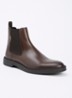 Calev chelsea boot van leer - Donkerbruin