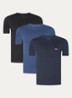 Classic T-shirt van  katoen in 3-pack - Zwart