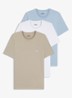 Classic T-shirt van  katoen in 3-pack - Rood