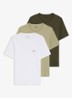 Classic T-shirt van  katoen in 3-pack - Geel