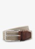 Clorio elastische riem met leren details - Beige