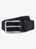 Clorio elastische riem met leren details - Donkerblauw