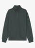 Fijngebreide sweater met halve rits - Groen