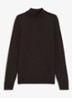 Fijngebreide trui met col - Dark Brown-207 / Bruin