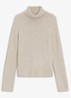 Fijngebreide trui met col - Open White-116 / Wit