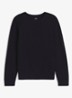 Fovila fijngebreide pullover met ronde hals - Donkerblauw