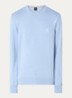 Gebreide trui van katoen en kasjmier met logolabel - Open Blue-470 / Blauw