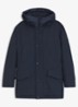 Gewatteerde parka met steekzakken - Donkerblauw