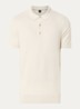 H-Iannotti grofgebreide regular fit polo  - Gebroken wit