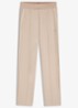 High waist straight fit joggingbroek met steekzakken - Beige