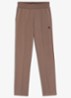 High waist straight fit joggingbroek met steekzakken - Bruin