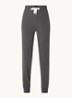 High waist tapered fit joggingbroek met logoband - Antraciet