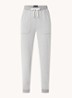 High waist tapered fit joggingbroek met logoband - Grijsmele