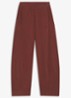 High waist wide fit joggingbroek met steekzakken - Donkerrood