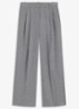 High waist wide fit pantalon in wolblend - Grijs
