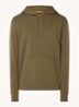 Hoodie van katoenen sweatstof met logopatch - Legergroen
