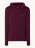 Hoodie van katoenen sweatstof met logopatch - Aubergine