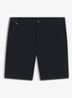 Korte chino in katoenblend - Donkerblauw