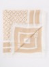 Laik sjaal in zijdeblend met logoprint 120 x 120 cm - Medium Beige-269 / Beige