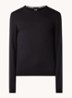 Leno-P fijngebreide pullover van wol  - Zwart