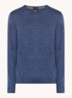 Leno-P fijngebreide pullover van wol  - Indigo