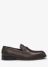 Loafer van leer met logo - Donkerbruin