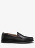 Loafer van leer met logo  - Zwart