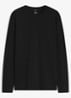 Longsleeve met logoborduring - Zwart