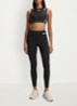 Low waist skinny fit trainingslegging met logo - Zwart